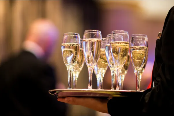 Wedding reception setup